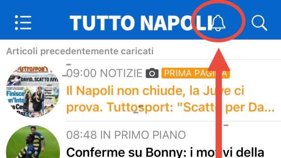 Attiva le notifiche per il mercato! Tuttonapoli ti invia le news dell'ultim'ora senza aprire l'app